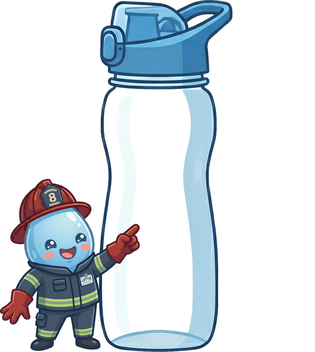 Lottie the bottle mascot